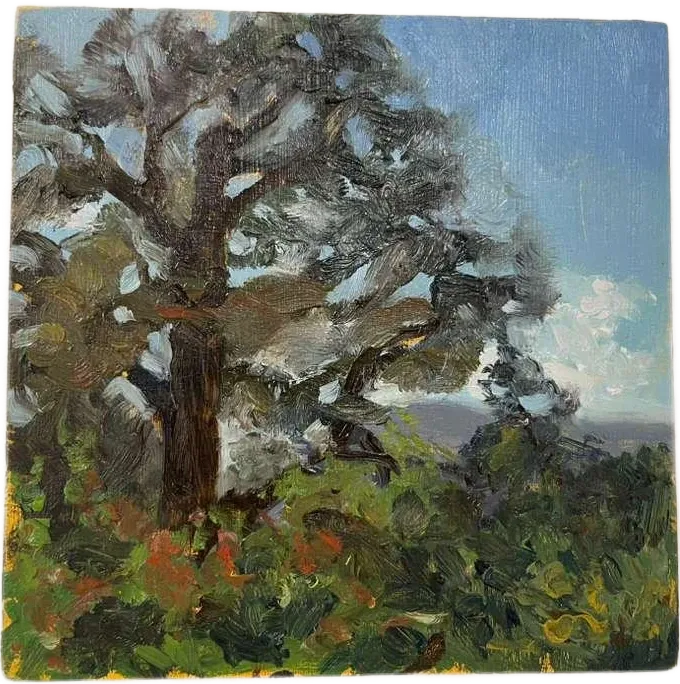 For a Time I Was Nothing, Oil on wood panel, 2026 — T. Cheung-Damonte