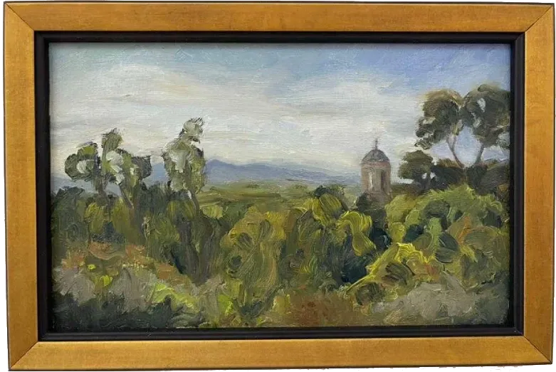 In That Beating Silence, Oil on wood panel, 2026 — T. Cheung-Damonte