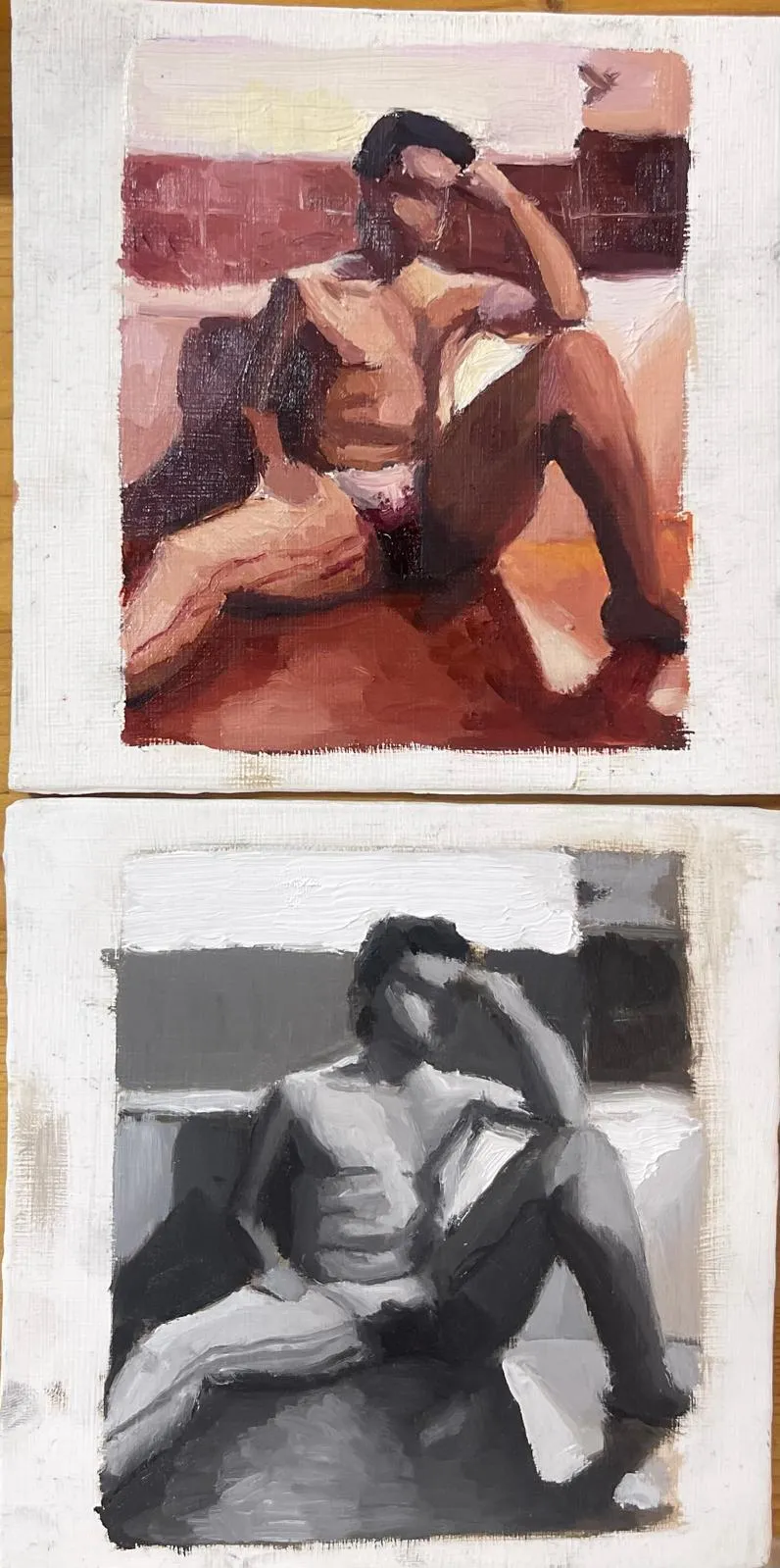 The Cyclical Man, Oil on canvas, 2026 — T. Cheung-Damonte
