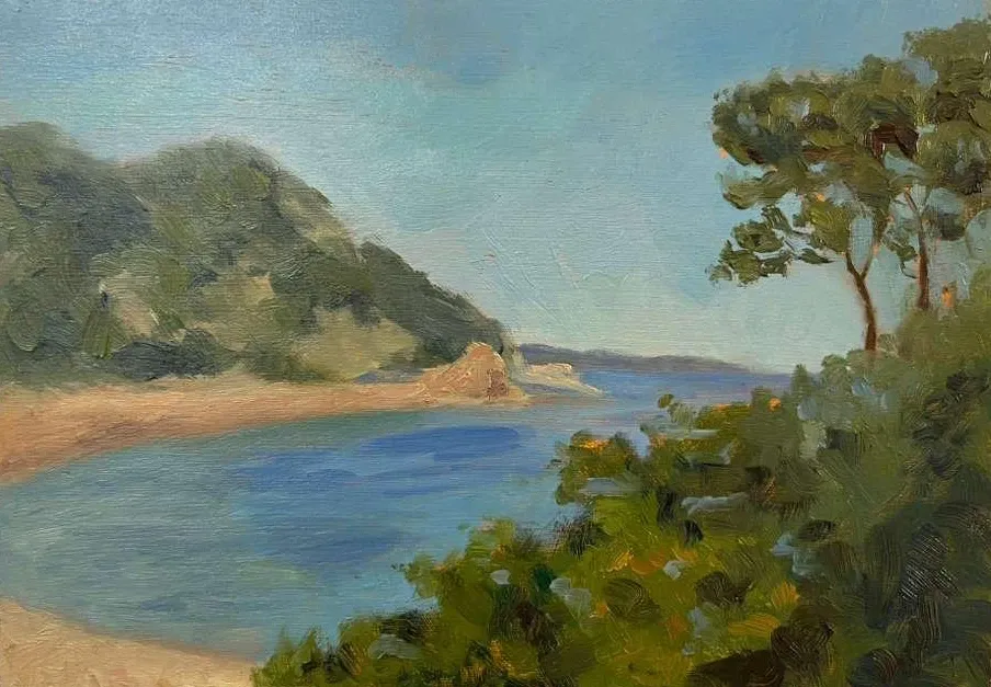 The Perfect Day, Oil on wood panel, 2026 — T. Cheung-Damonte