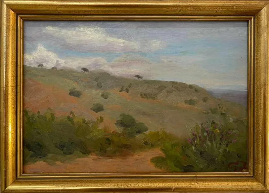To Escape The Perpetual Pressure, Oil on wood panel, 2026 — T. Cheung-Damonte