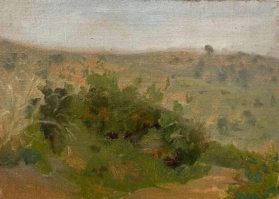 To Leave The Outside World Behind, Oil on wood panel, 2026 — T. Cheung-Damonte